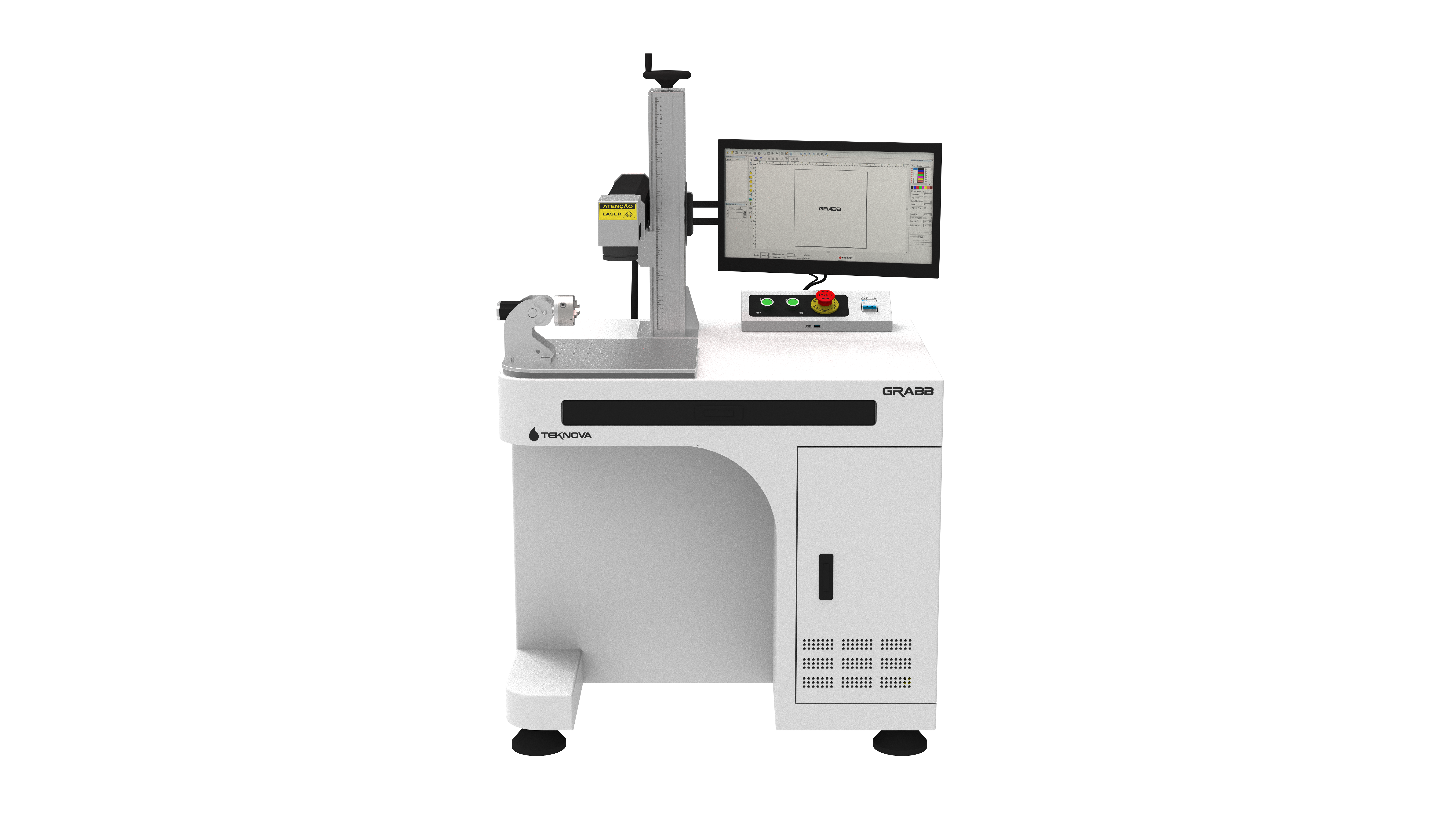 Laser Fiber Grabb da Teknova para gravação e personalização de brindes.
